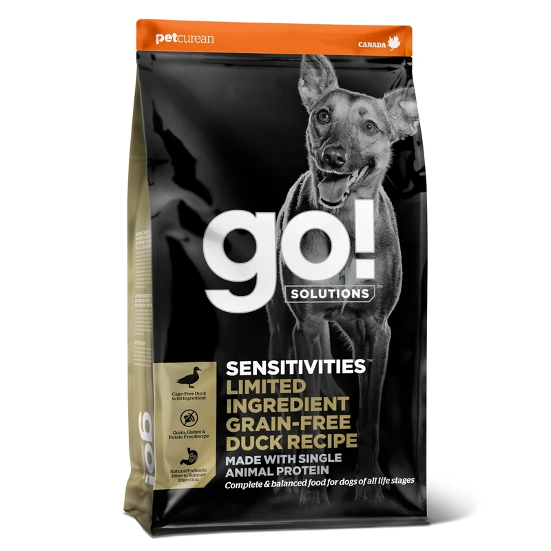 Go! Solutions Sensitivities | Grain Free Dry Dog Food - Limited Ingredient Duck Recipe for Sensitive Stomachs - Image 1