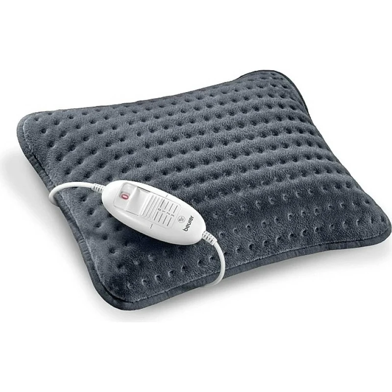Beurer Hk-48 Cosy – Soft Touch Electronic Cushion for Sofa, 36 x 47 x 1 cm, Breathable, 3 Powers, Ultra-Fast Heating, Washable, Oeko-Tex, Auto Shut-Off 90 Min, Dark Grey