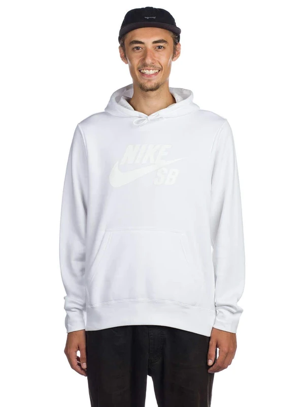 Nike M Nk SB Icon Hoodie PO Essnl Sweatshirt - Black/(White), XX-Small