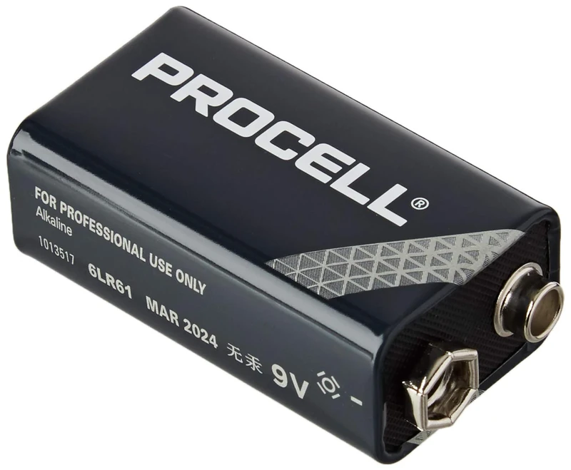 Duracell MN2400/10 Procell 9V Battery (Pack of 10), Black, 3.5 cm*13.0 cm*5.0 cm