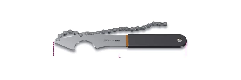 BETA, 3967 Chiave a Frusta Smonta-Pignoni, Adatta Tutte le Bici