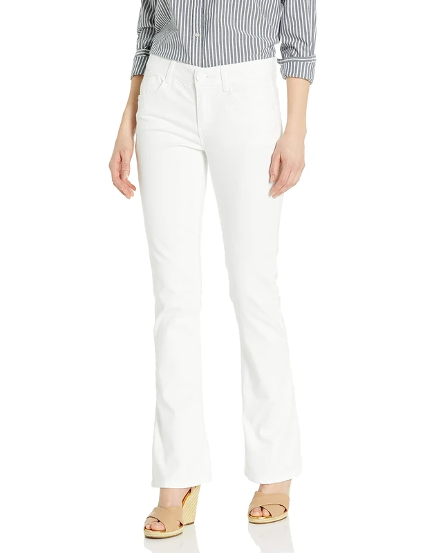 Democracy Women's Ab Solution Itty Bitty Boot Jean, Optic White, 12 - Image 1