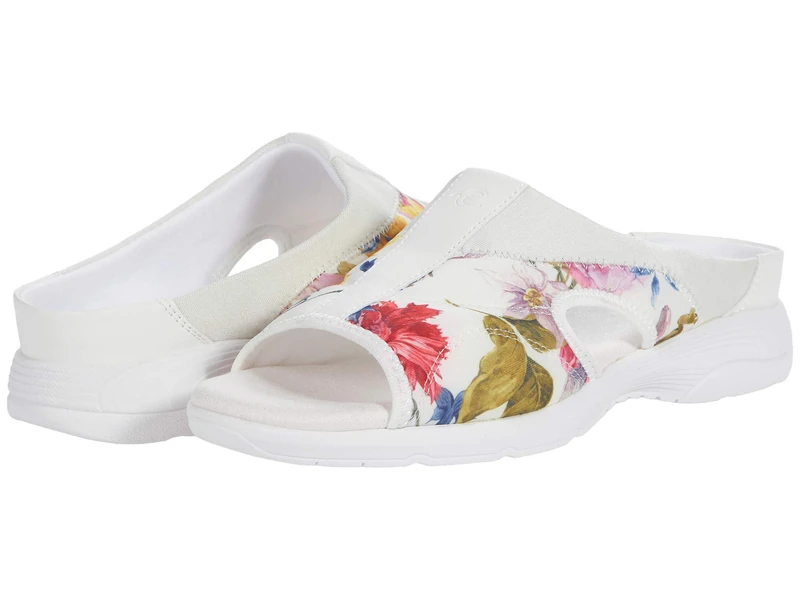 Easy Spirit Women's Tine2 Slide Sandal, White 140, 7.5 UK