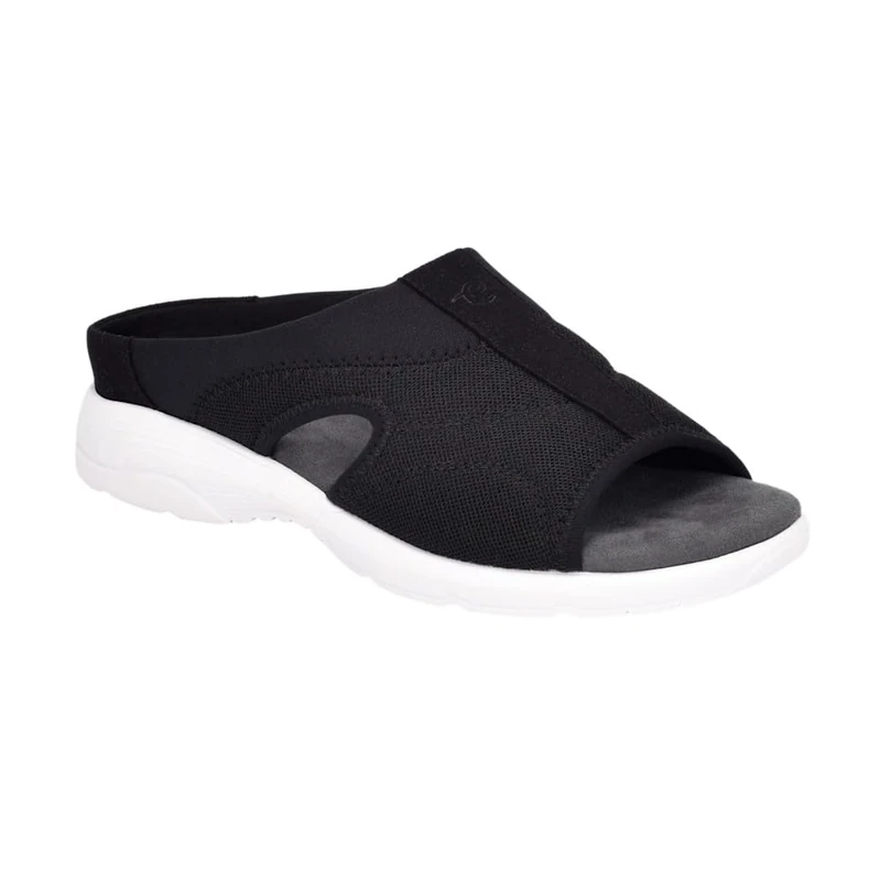 Easy Spirit Women's Tine2 Slide Sandal, Black, 6 UK