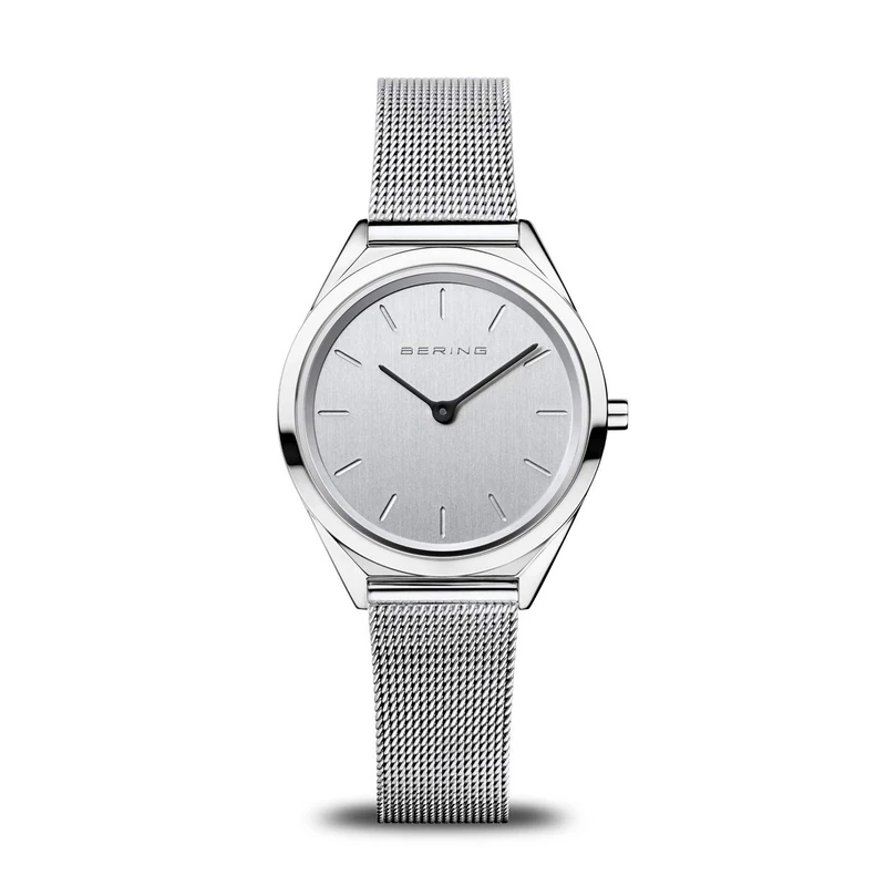 BERING Unisex Analog Quartz ultra slim collection Watch with stainless steel Strap and Sapphire Crystal 17031-000