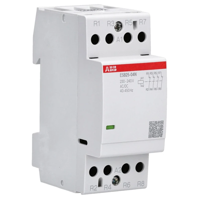 ABB ESB25-04N-06 Installation Contactor for Distribution Board, 4 Pole, 25 Amp, 220/400V DC/AC (ABB1SAE231111R0604)