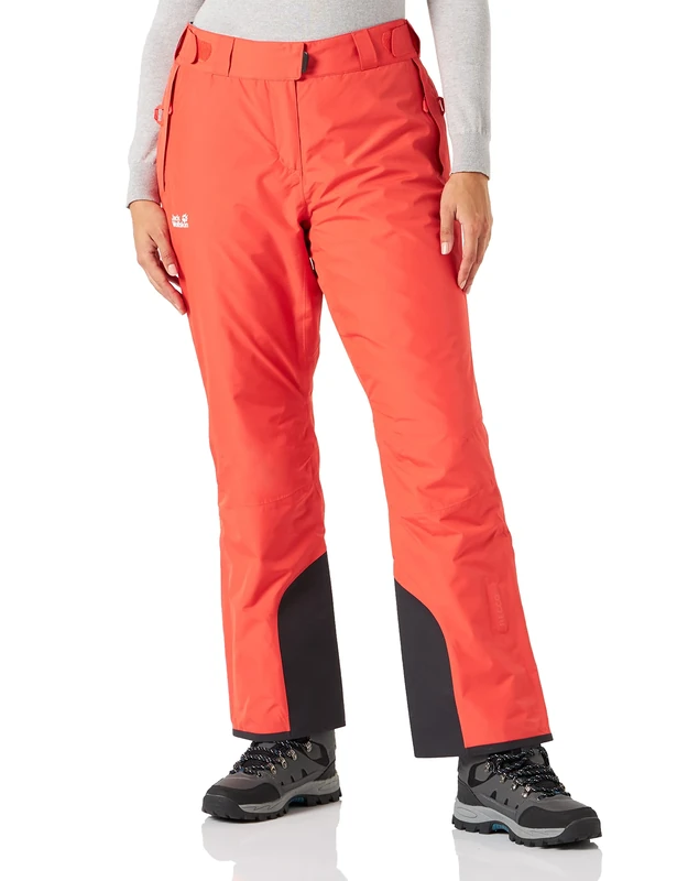 Jack Wolfskin Powder Mountain Women's Trousers 1111851, womens, 1111851, orange coral, FR : XL (Taille Fabricant : 46)