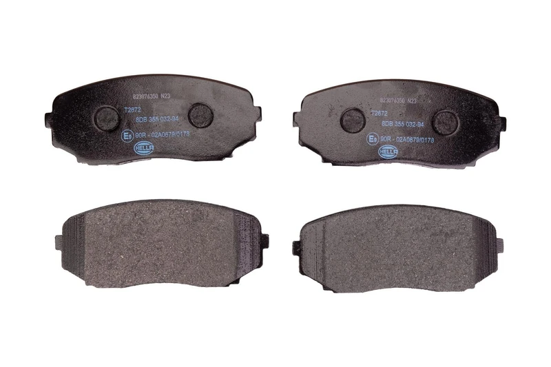 HELLA 8DB 355 032-941 Brake pad set - with acoustic wear warning - T2672 - for e.g. MITSUBISHI