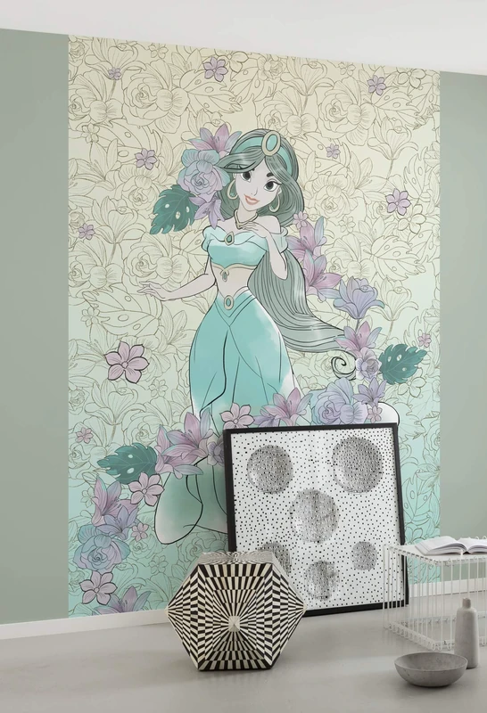 Komar Disney Fleece Photo Wallpaper, Fleece, Blau, Lila, 200 x 280 cm (Breite x Höhe), Bahnbreite 50 cm