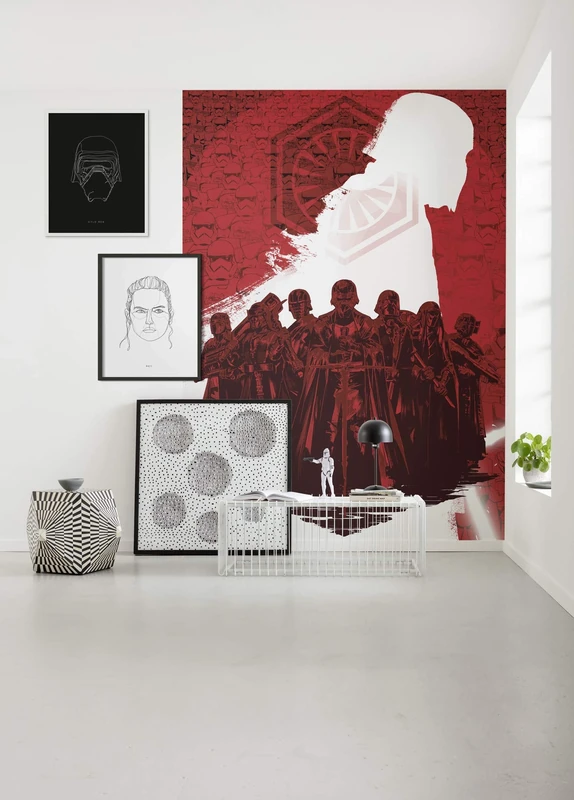 Komar Star Wars Fleece Photo Wallpaper, Fleece, red, White, 200 x 280 cm (Breite x Höhe), Bahnbreite 50 cm