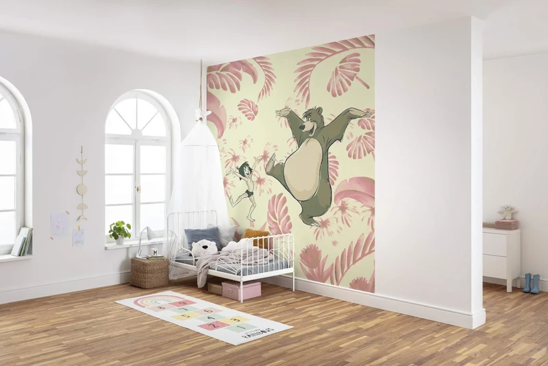 Komar Disney Fleece Photo Wallpaper, Fleece, Blau, Lila, 250 x 280 cm (Breite x Höhe), Bahnbreite 50 cm
