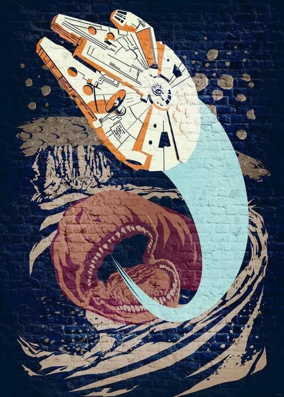 Komar Star Wars Fleece Photo Wallpaper, Fleece, Colourful, 200 x 280 cm (Breite x Höhe), Bahnbreite 50 cm