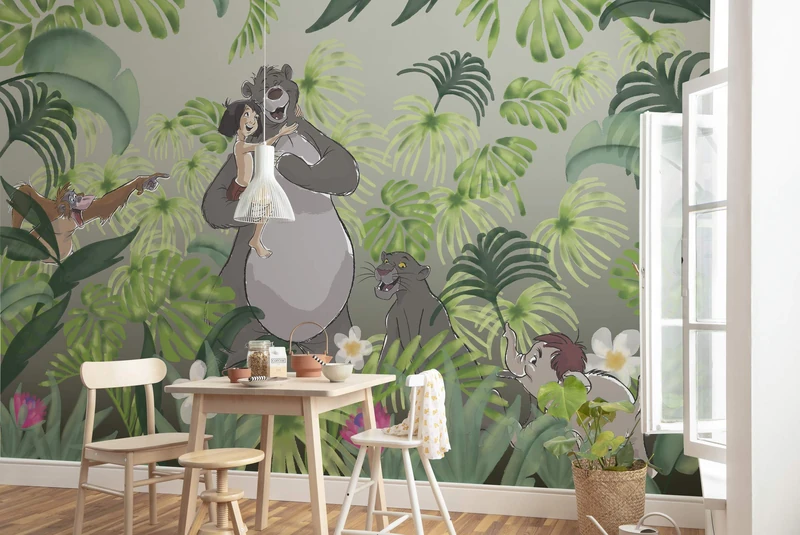 Komar DX8-030 Fleece Photo Wallpaper Welcome to The Jungle Size 400 x 280 cm (Width x Height), Rail Width 50 cm