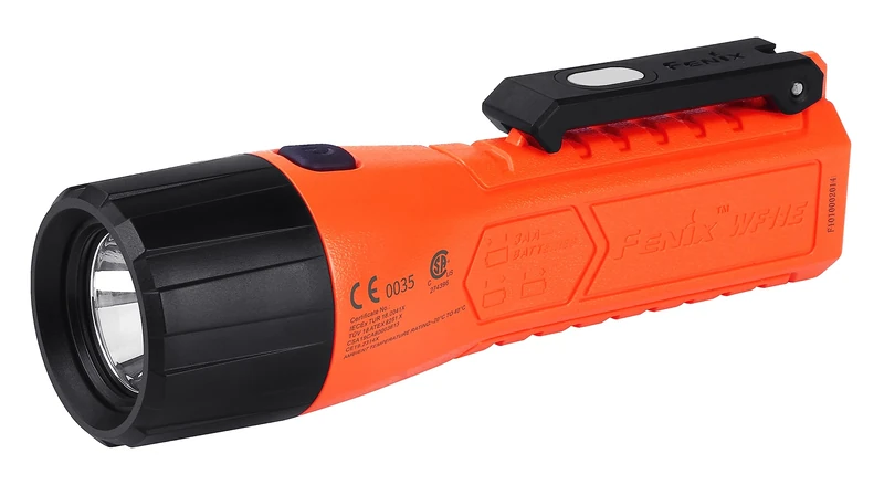fenix WF11E, ATEX Intrinsically Safe Work Torch | 200 Lumens | 185m | 70 Hrs Max | Zone 0, 1, 2, 20, 21 & 22 | 3X AA Batteries | Magnetic Tail & Body Clip | IP67
