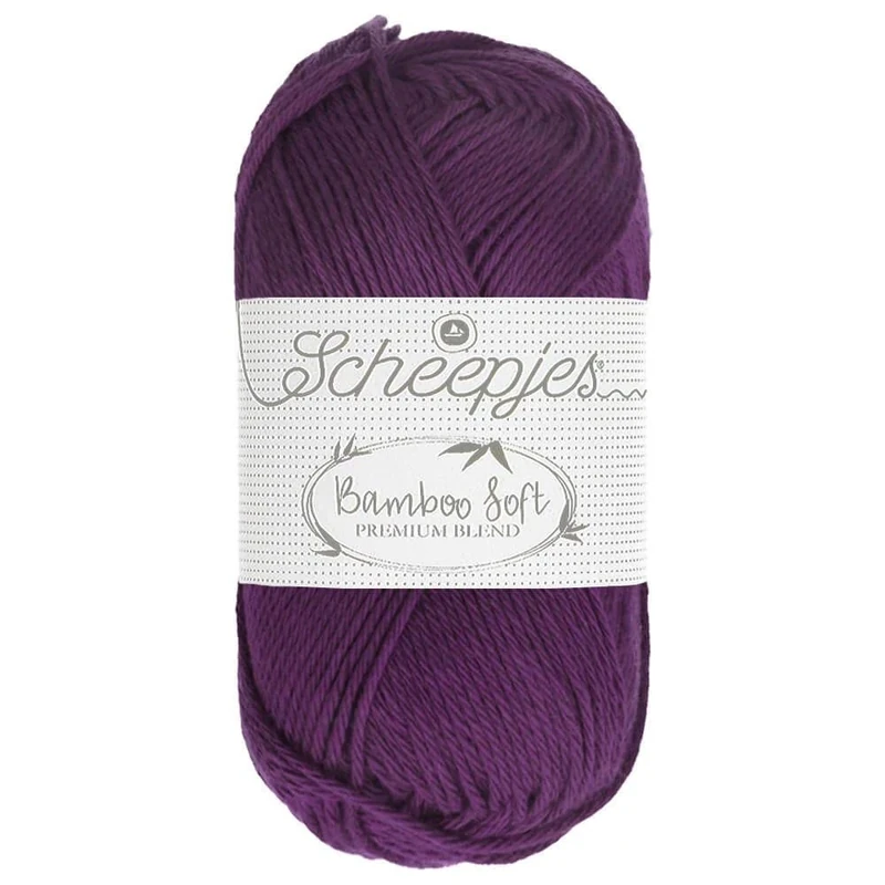Scheepjes - Scheepjes Bamboo Soft 250 Decadent Plum Cotton Yarn - 1x50g
