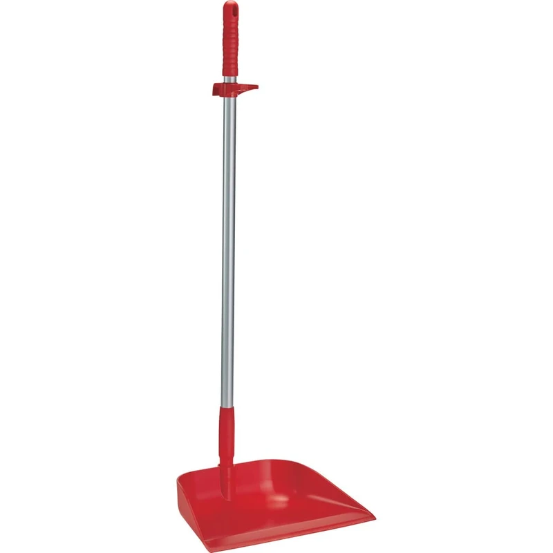 Vikan 56624 Upright Lobby Dustpan, Red - Image 1