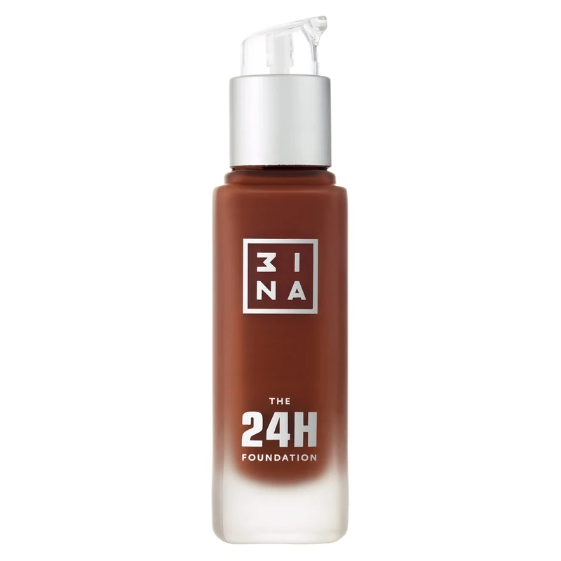 3INA MAKEUP - The 24h Foundation 672 - Chocolate Foundation Pink Undertone - 24H Waterproof Liquid Foundation Full Coverage - Matte Foundation for Flawless Skin - Vegan - Cruelty Free