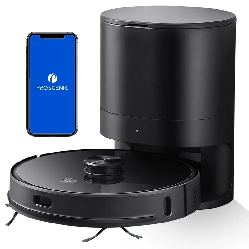 Proscenic M7 PRO robot vacuum cleaner, with smart laser navigation, 2-in-1 cleaner and washing machine, Wi-Fi connected, app control and Alexa, does not include a smart trash bin