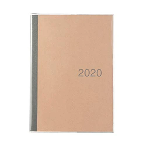 MUJI 2020 Fine Paper Monthly Note B5 Size (6.9 x 9.8 in) Schedule Planner Notebook Beige Gray Starts from December 2019