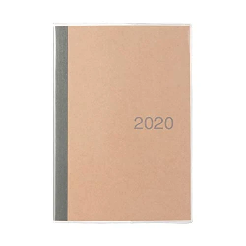 MUJI 2020 Fine Paper Monthly Note A5 Size (5.8 x 8.3 in) Schedule Planner Notebook Beige Gray Starts from December 2019