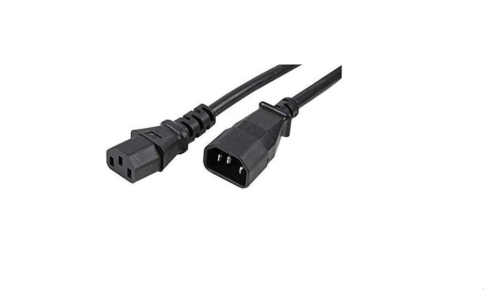 Pro Elec PE01090 IEC C14 Plug To IEC C13 Socket Extension Lead 10A 3m Black