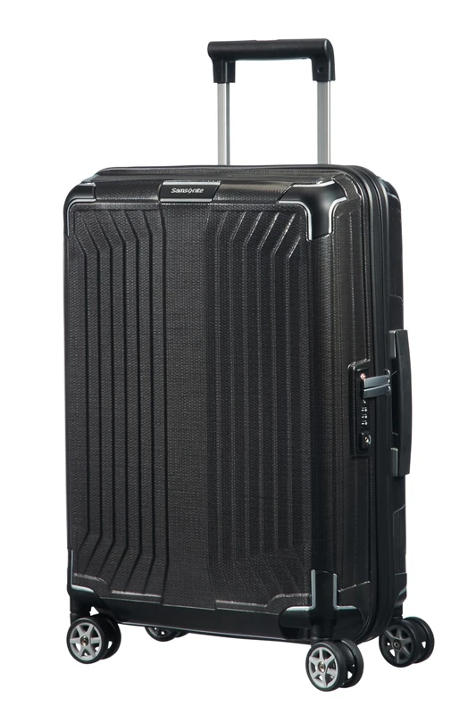Samsonite Lite-Box - Premium Cabin Suitcase 55x40x20 cm, Hardshell Cabin Trolley, Ryanair/EasyJet Compatible, Lightweight, 2.20 KG - 38L - Black - Image 1
