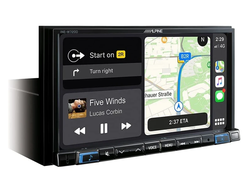 Alpine Car Audio Alpine INE-W720DC 7" Navigation with TomTom, Apple CarPlay, Android Auto Plus Tucking Feature - Image 1