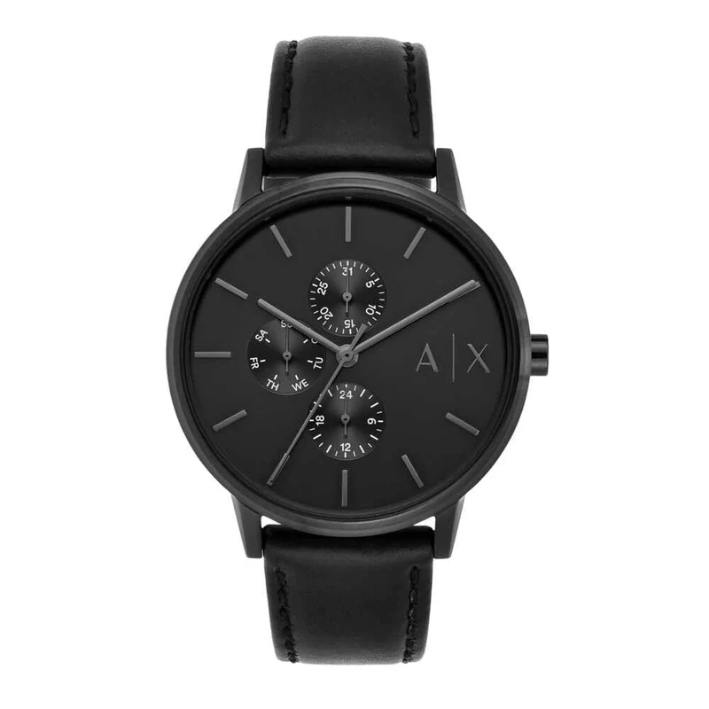 Armani Exchange Watch For Men, Chronograph Movement and 42mm Case Size with Stainless steel, Leather or Silicone strap