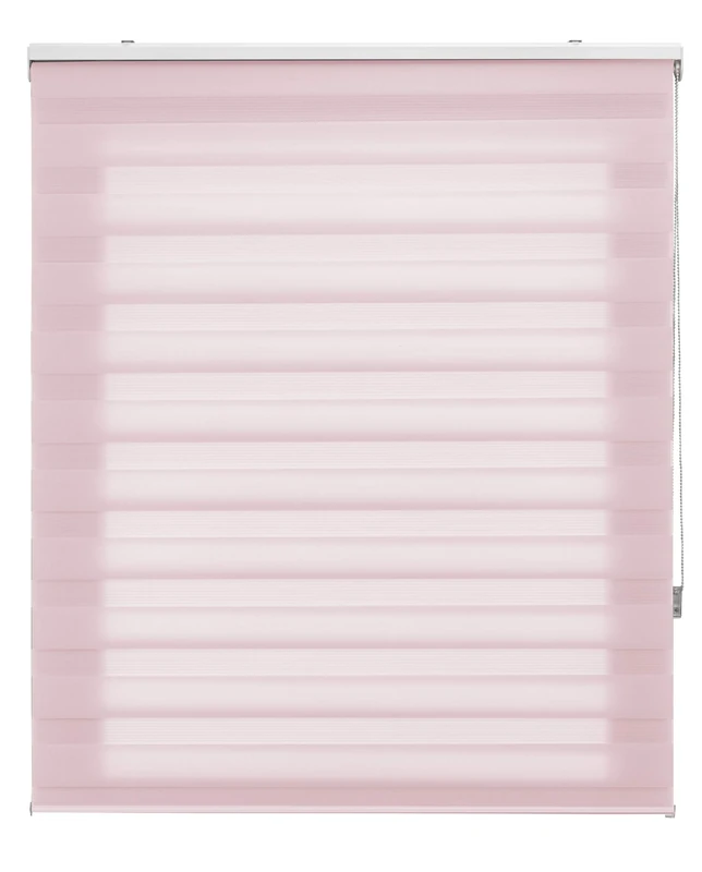 Blindecor | Night and Day Roller Blind to Measure | Double Layer | Pink | 90 x 180 cm (W x H) Fabric Size 87 x 175 cm | Window Blinds