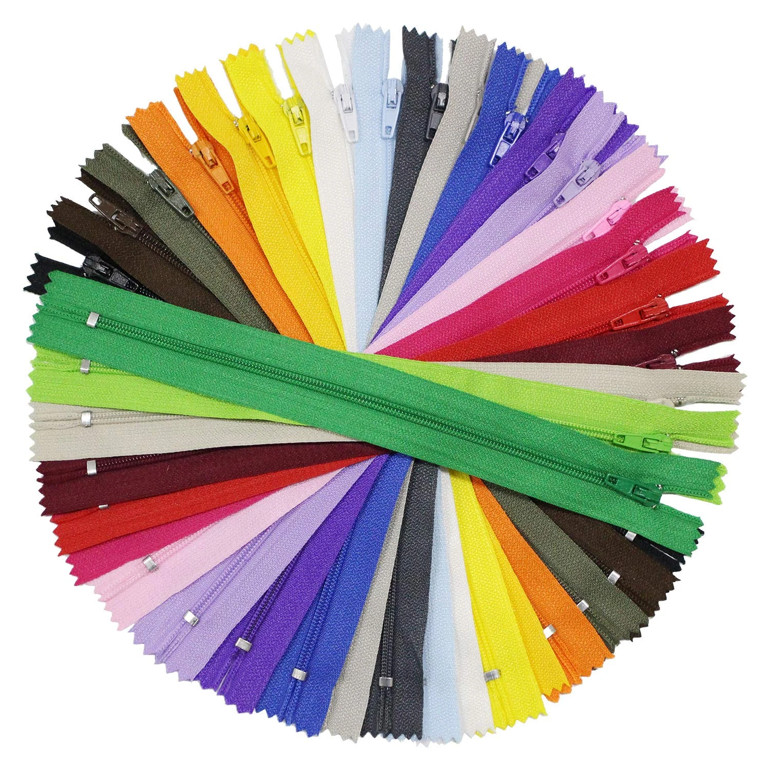 100 Pieces Nylon Coil Zippers, 9 Inch Colorful Sewing Zippers Supplies for Tailor Sewing Crafts, 20 Assorted Colors