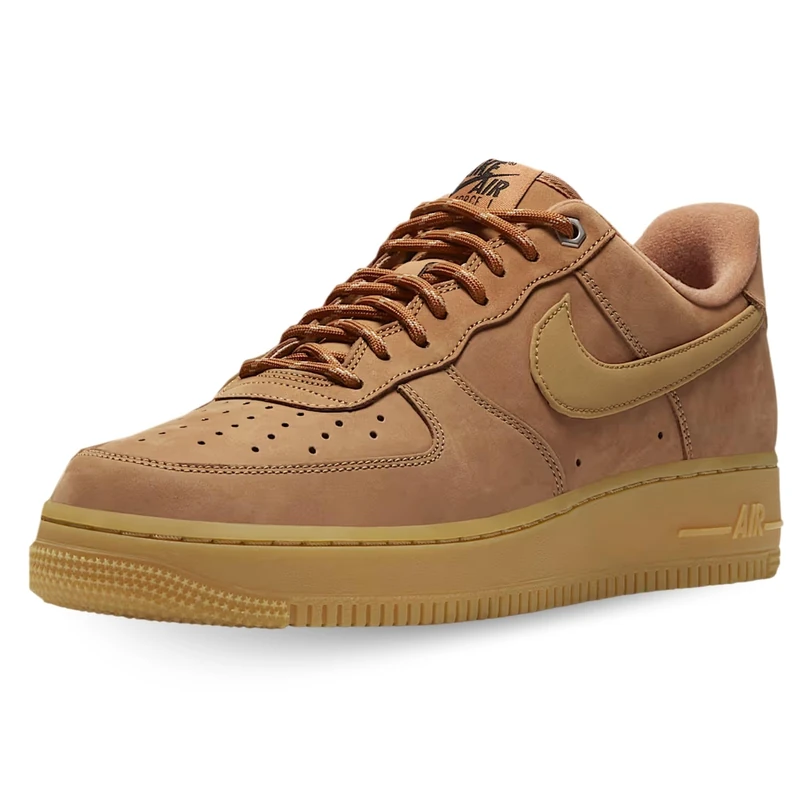 NIKE CJ9179-200 Air Force 1 '07 WB Men Flax/Wheat-Gum Light Brown-Black UK 8