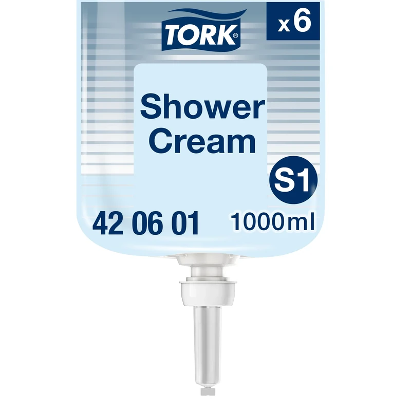 Tork Shower Cream Liquid S1, Unisex Fragrance, 6 x 1000ml, 420601