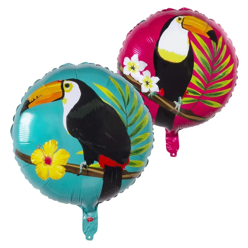 Boland 52592 – Foil Balloon Toucan, Diameter Approx. 45 cm, Balloon, Air, Helium Filling, Birthday, Summer, Garden, Gift, Decoration