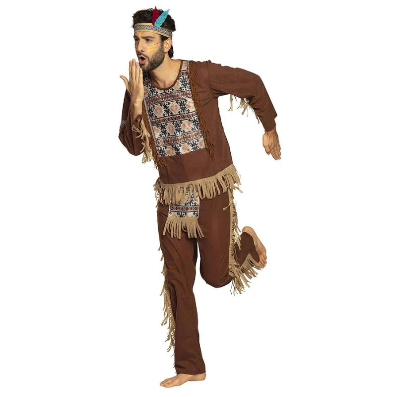 Boland 10135768 Adult Indian Costume, Brown, 50-52 - Image 1