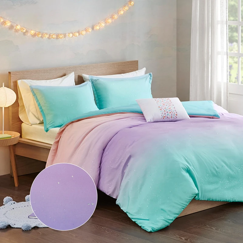 MI ZONE Full Queen Metallic Glitter Printed Duvet Cover Set MZ12-0598 - Image 1