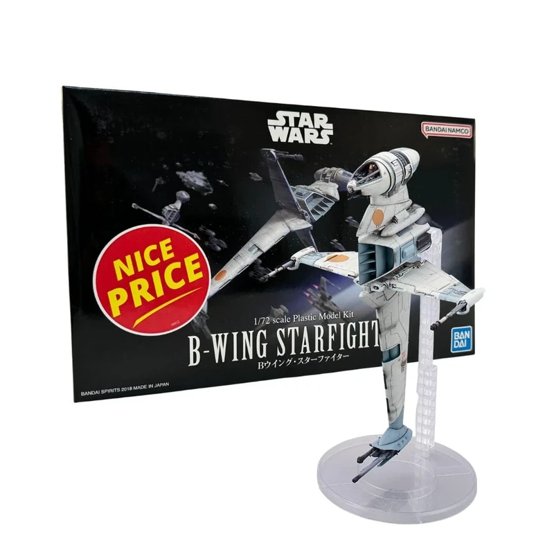 Revell 01208 B-Wing Fighter Bandai (Click System) 1:72 Scale Unbuilt/Pre-coloured/Click-Together (Non-Glue) Plastic Model Kit
