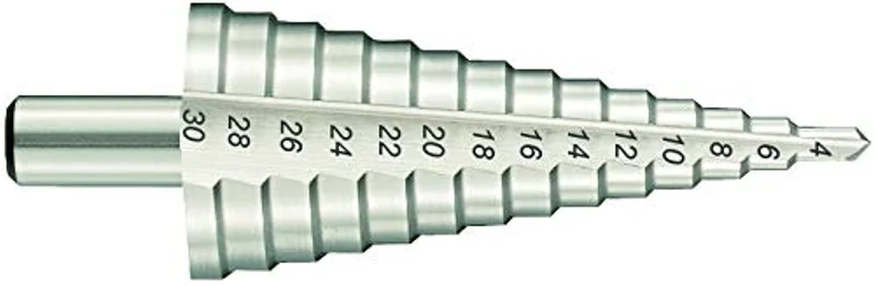 HSS Step Conical Drill Bit Straight Flutes | T Line Diameter 4 > 30 mm