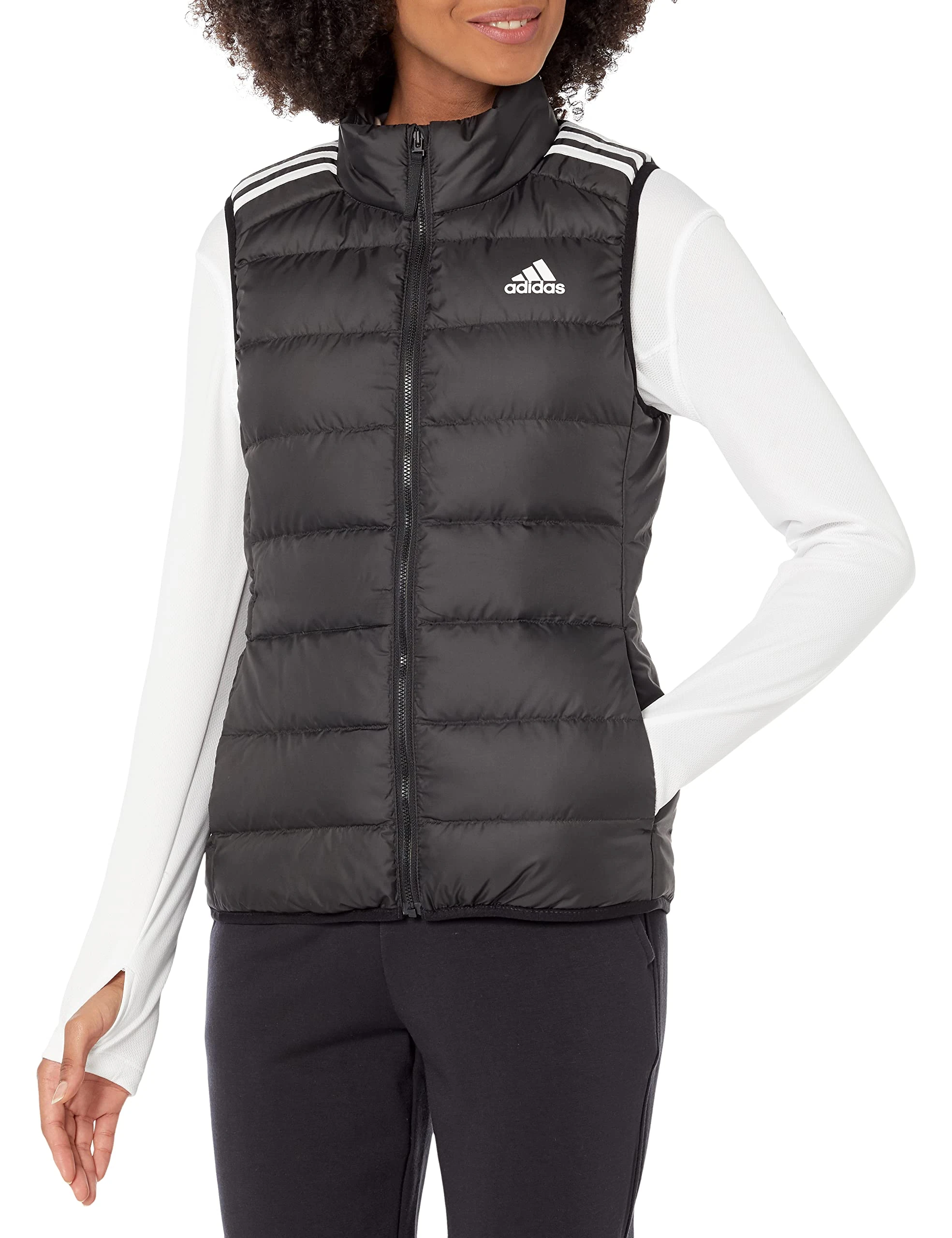 adidas Women's Essentials Light Down Vest, Black, X-Small