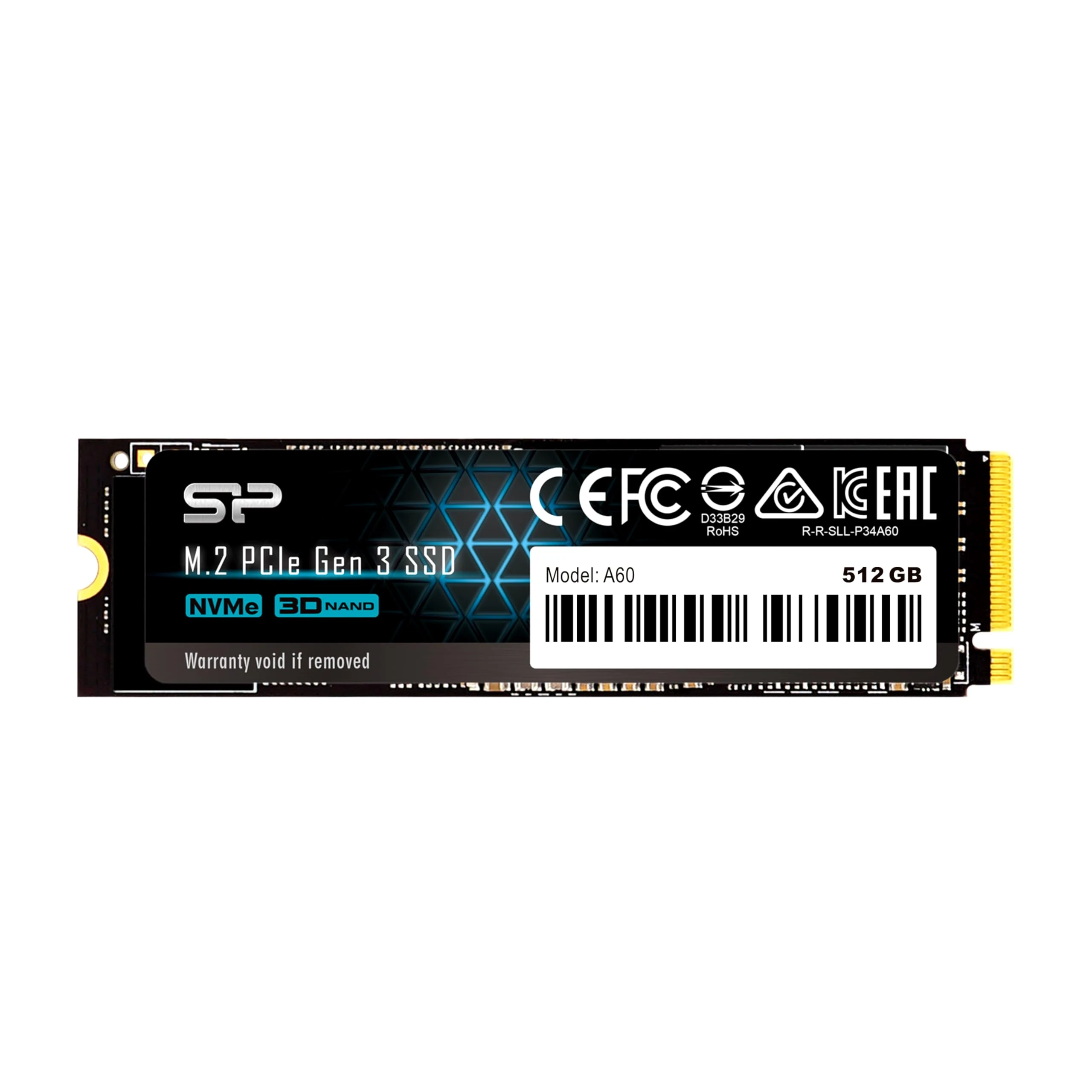 Silicon Power PCIe M.2 NVMe SSD 512GB Gen3x4 R/W up to 2, 200/1, 600MB/s Internal SSD