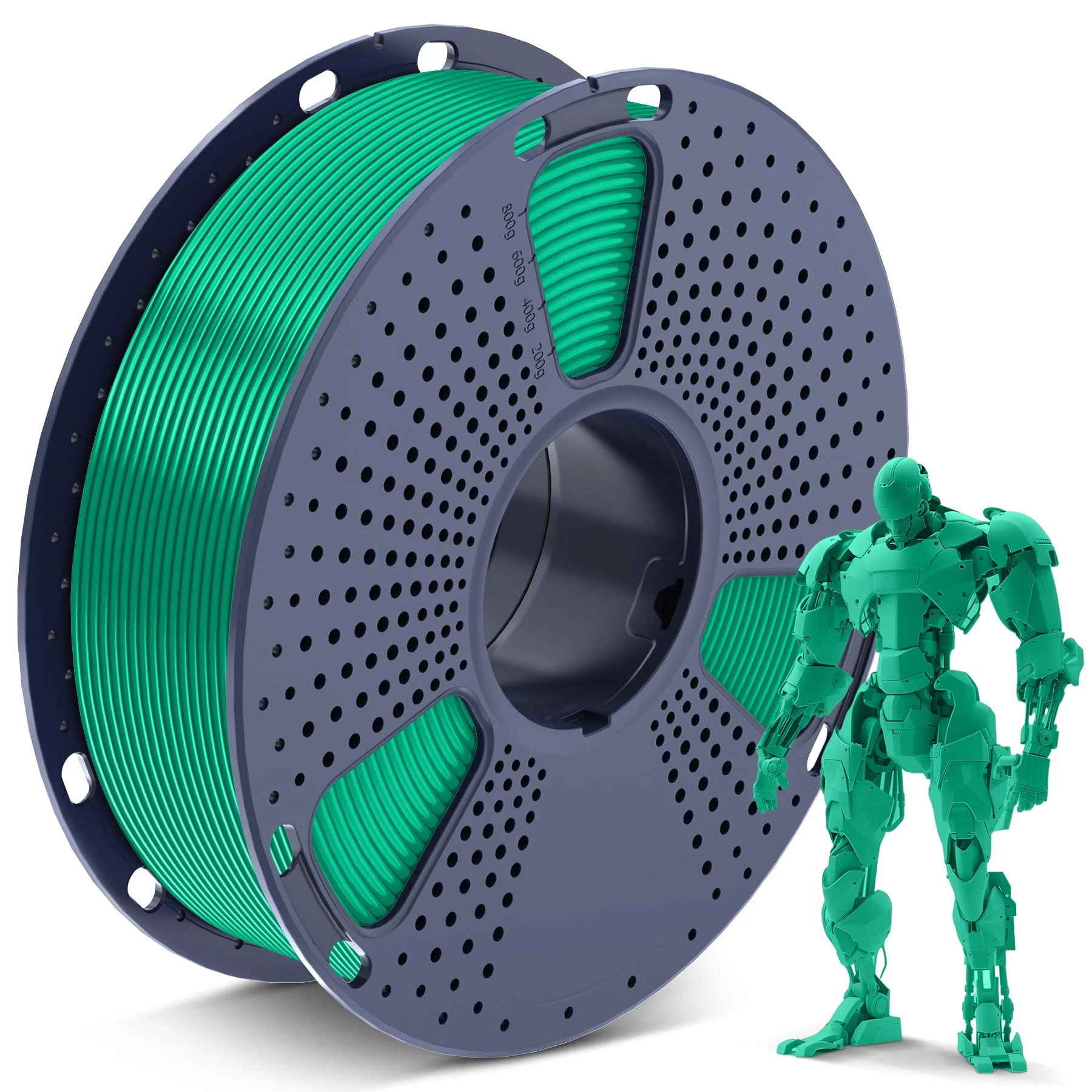 SUNLU PLA 3D Printer Filament, Neatly Wound PLA Filament 1.75mm, Dimensional Accuracy +/- 0.02mm, 1KG Spool 2.2lbs. (Grass Green)