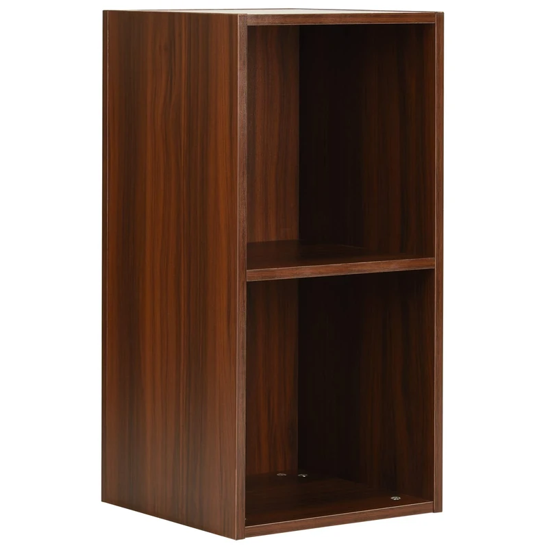 Hartleys Walnut Effect Dark Wood Vinyl Record Storage Box - Choice of Size