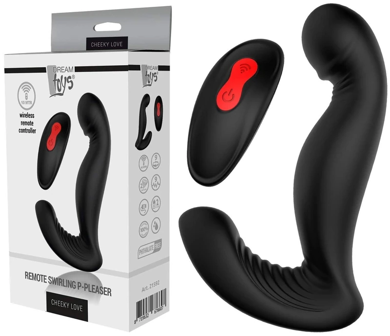 Dream Toys Cheeky Love Swirling P-Pleaser Black 12.5 cm