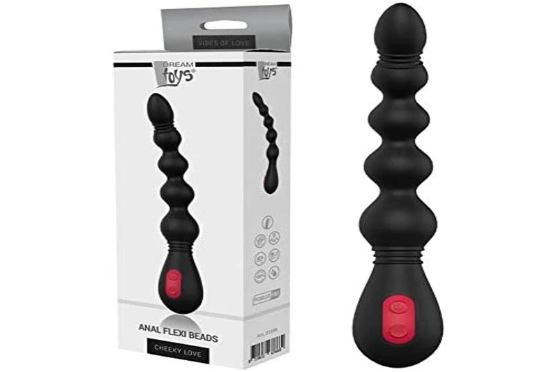 Dream Toys Essentials Anal Flexi Beads Black 22 cm