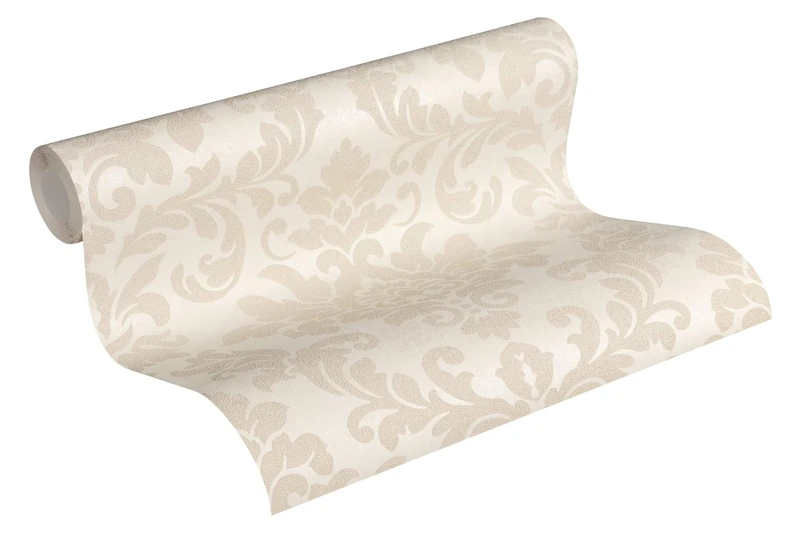 A.S. Création Non-Woven Wallpaper Diamonds Wallpaper with Ornaments Baroque 10.05 m x 0.53 m Beige Cream Gold 372703 37270-3