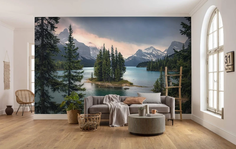 Komar SHX9-081 Fleece Photo Wallpaper Spirit Island Design XXL Decoration Nature Landscape Bedroom Living Room Office Hallway 450 x 280 cm Wide x Height Multi-Coloured