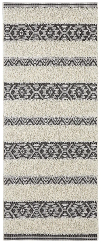 Temara Vintage Rug, Cream/Black, 80 x 200 cm