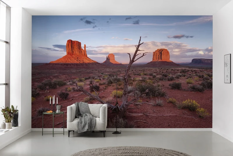 Komar SHX9-097 Non-Woven Photo Wallpaper Wild West Heroes Design XXL Decoration Nature Landscape Bedroom Living Room Office Hallway 450 x 280 cm (Width x Height) Multi-Coloured
