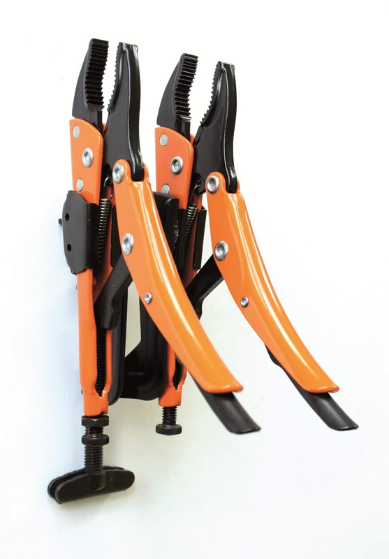 Grip-on -SN111 / Grip Clamp Set/Mini Grip Clamp Hands-Free Kit - Workbench 1 x (1077) + 2 x (111-07) / Epoxy Paint Coating/Forged Stainless Steel.