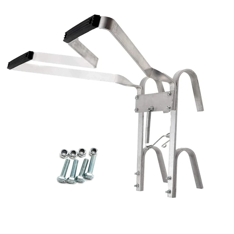 BALLSHOP Ladder Stand Off V-Shaped Universal Ladder Standoff Downpipe Ladder Accessory Aluminum Stabiliser Rubber Bumper Helps Stop Your Ladders Slipping Sideways for Any Environment