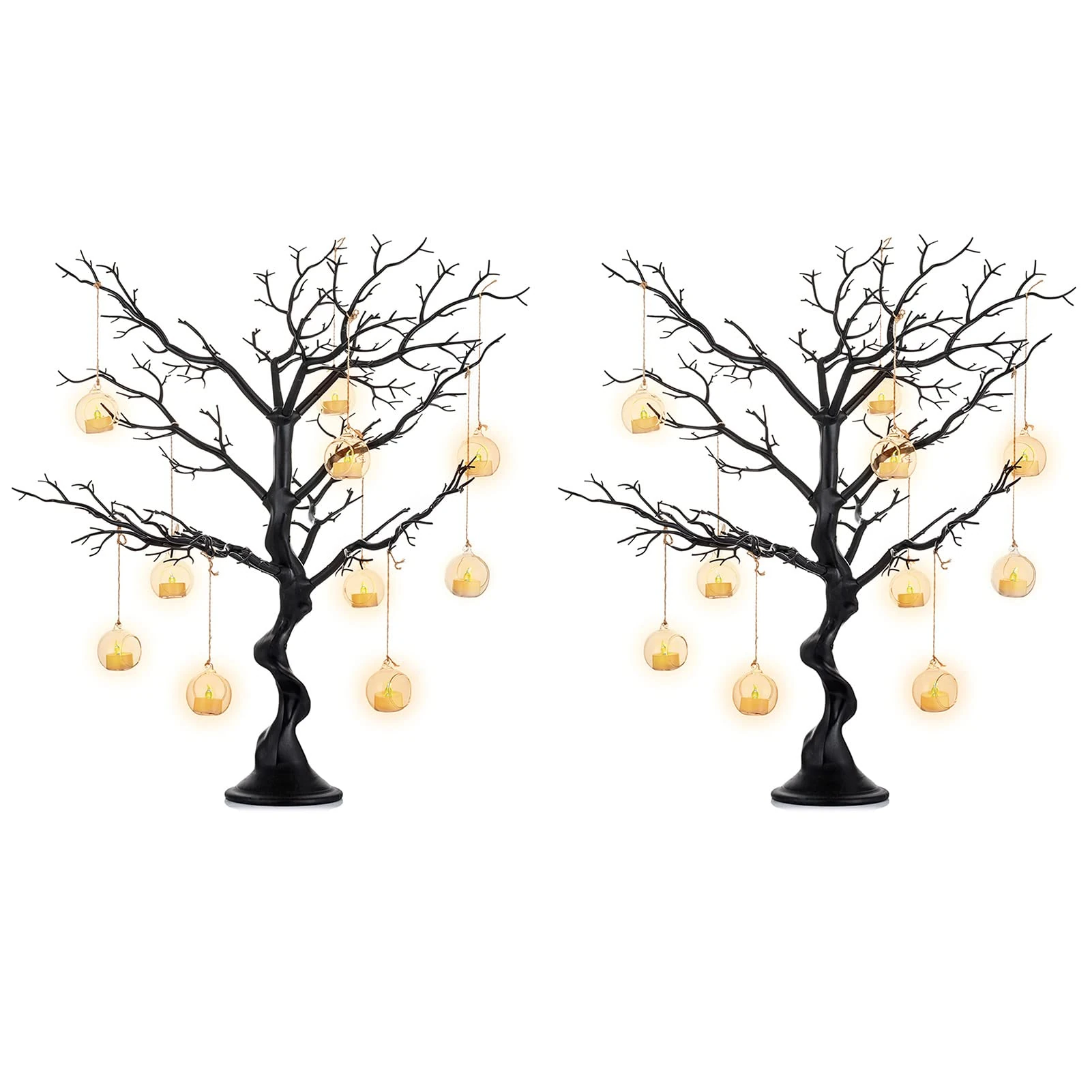 NUPTIO Black Halloween Tree Branch: Artificial 30 inch Tall Manzanita Tree Christmas Centerpiece Wedding Centerpieces for Tables, Decorative Ornament Display Tree for Decoration Weddings (2 Pc)